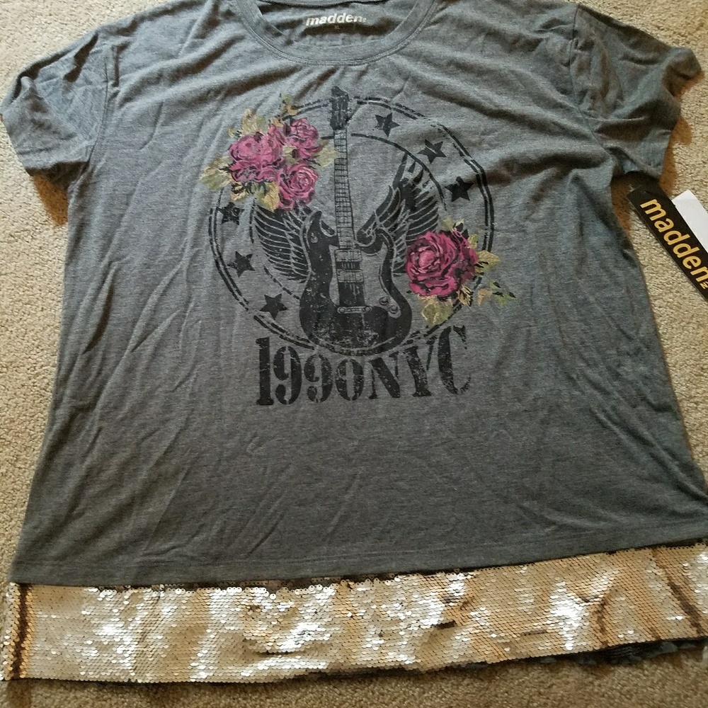 Madden NYC Top with sequin detail NWT